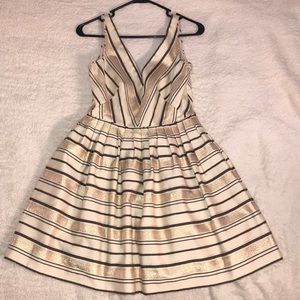 Gold and navy striped Jcrew dress